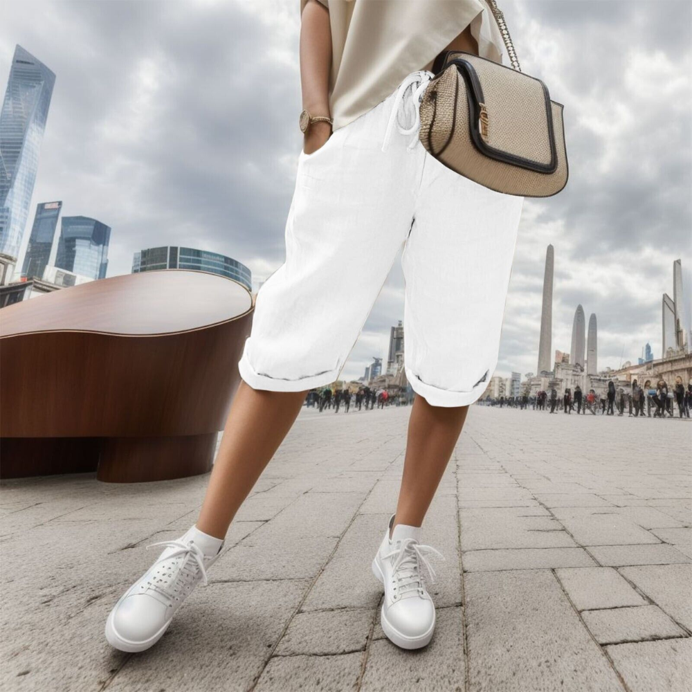 Noa | Pantaloni Corti in Cotone e Lino