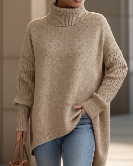 FENELLA | MAGLIONE LUNGO CON COLLO ALTO