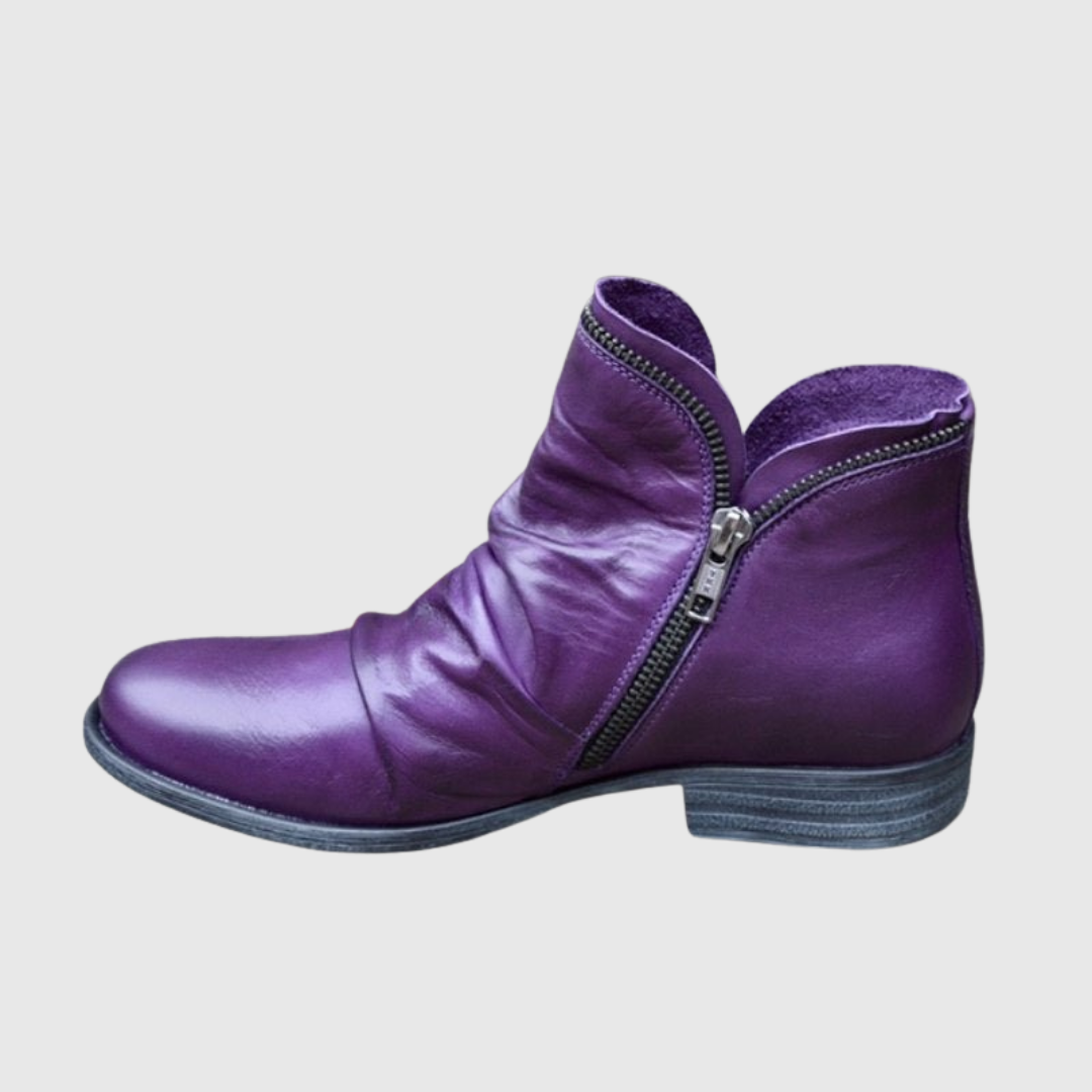 Lunara | Stivaletti in pelle con zip laterale chic