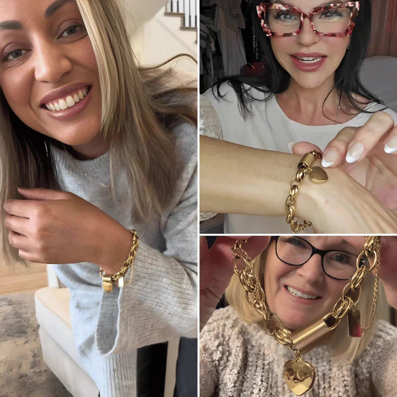 BRACCIALE CUORE D'ORO GROSSO