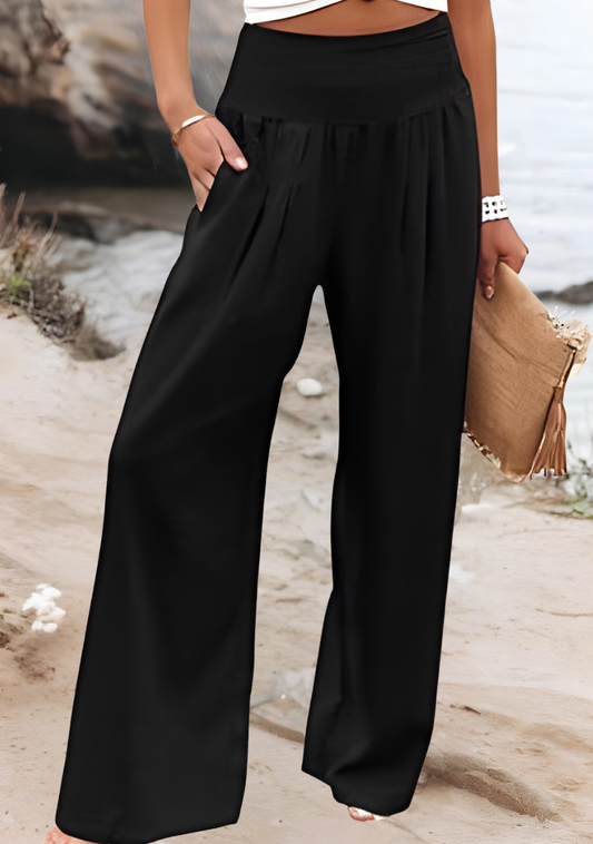 Annelise | Pantaloni con Vita Arricciata