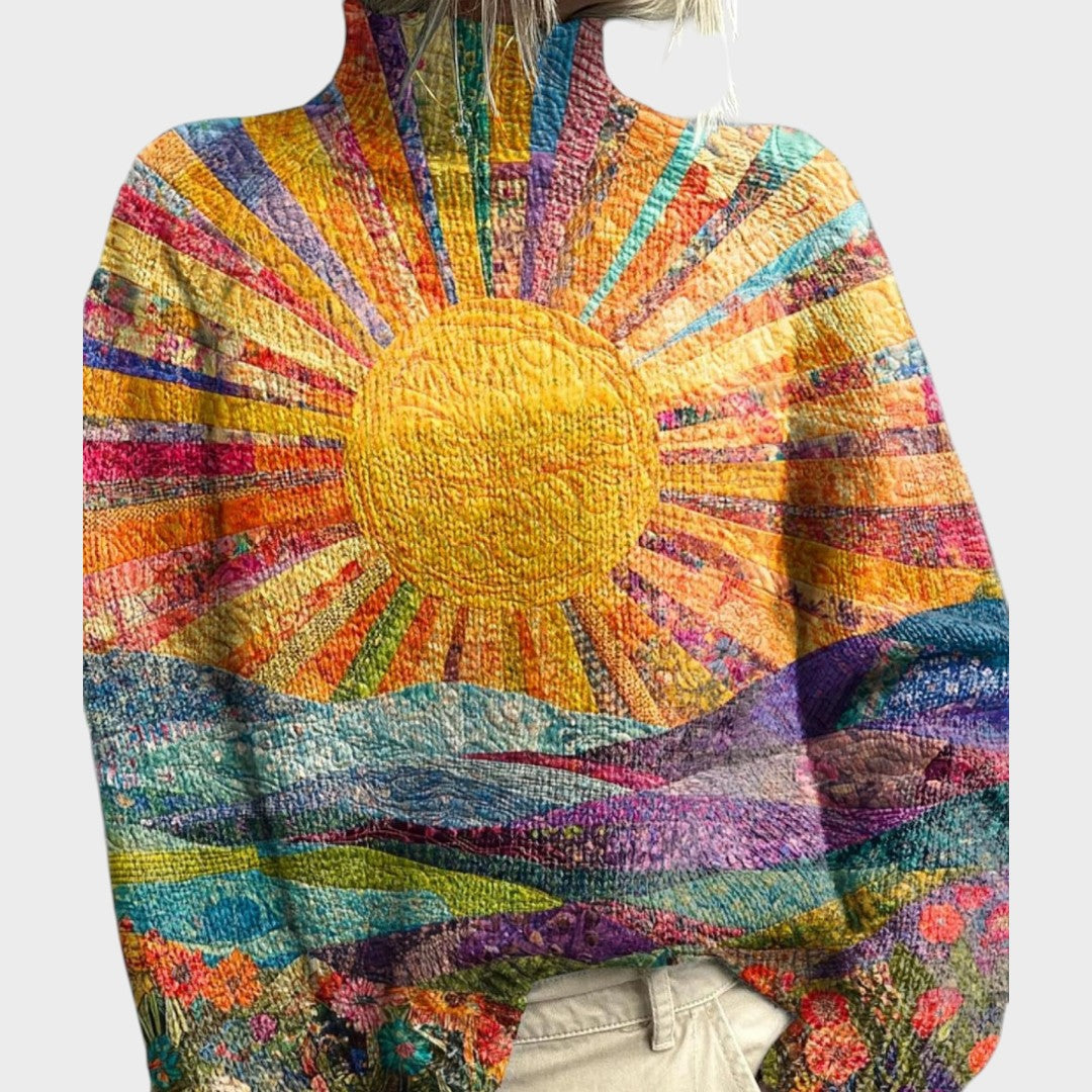 Cláudia - Maglione Artistico a Collo Alto