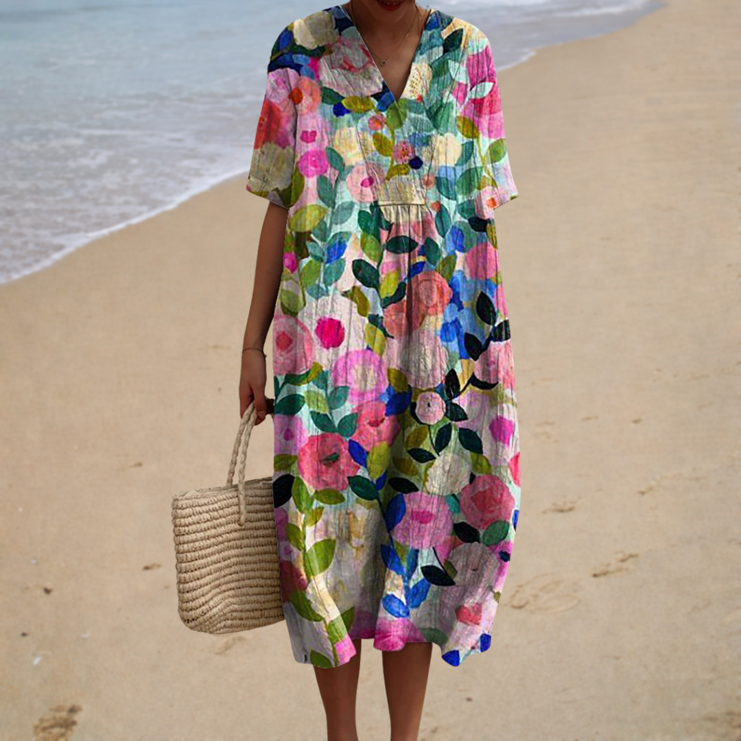 TOSCANA | Abito Maxi Floreale
