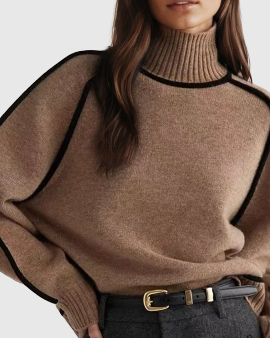 MARIEL | MAGLIONE A COLLO ALTO A RIGHE