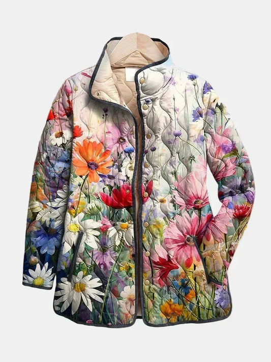 Harriet | Giacca Trapuntata con Fiori Selvatici
