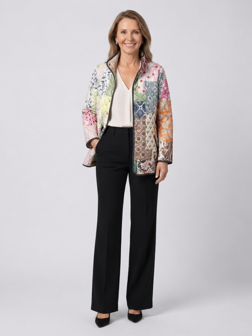 Imogen | Giacca Patchwork Bohemien Trapuntata
