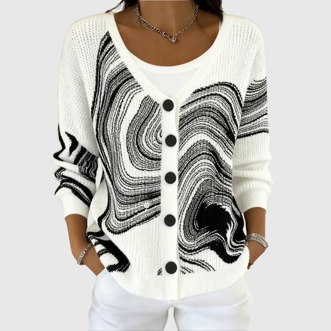 Isolde | Cardigan in Marmo Chic