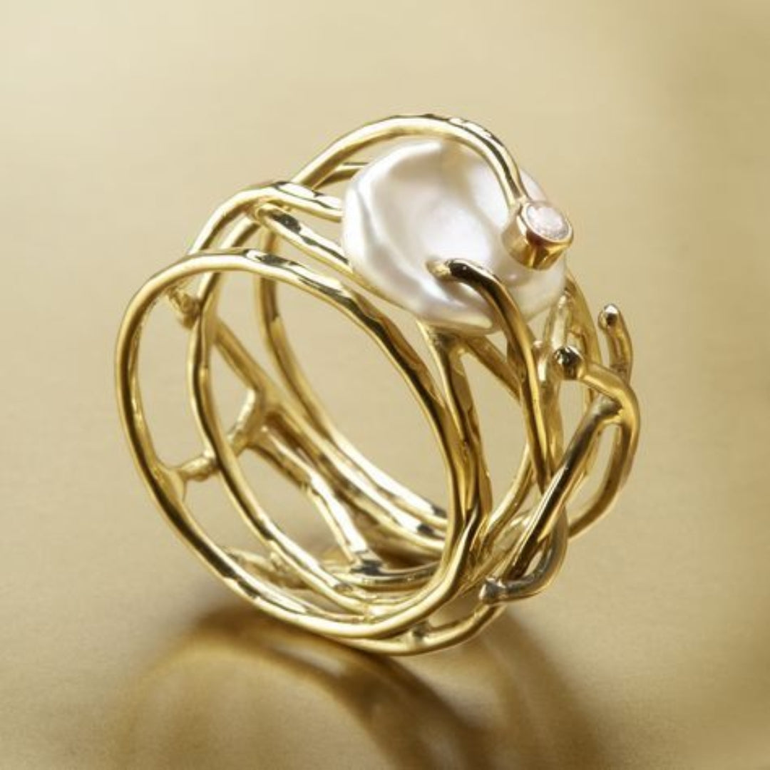 Anello d'Oro con Perla