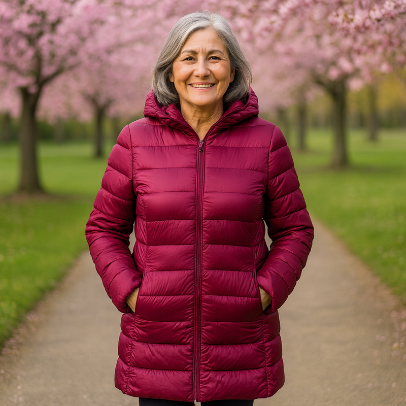 Giacca Padded Trasformativa Helsa | Rosso Scuro