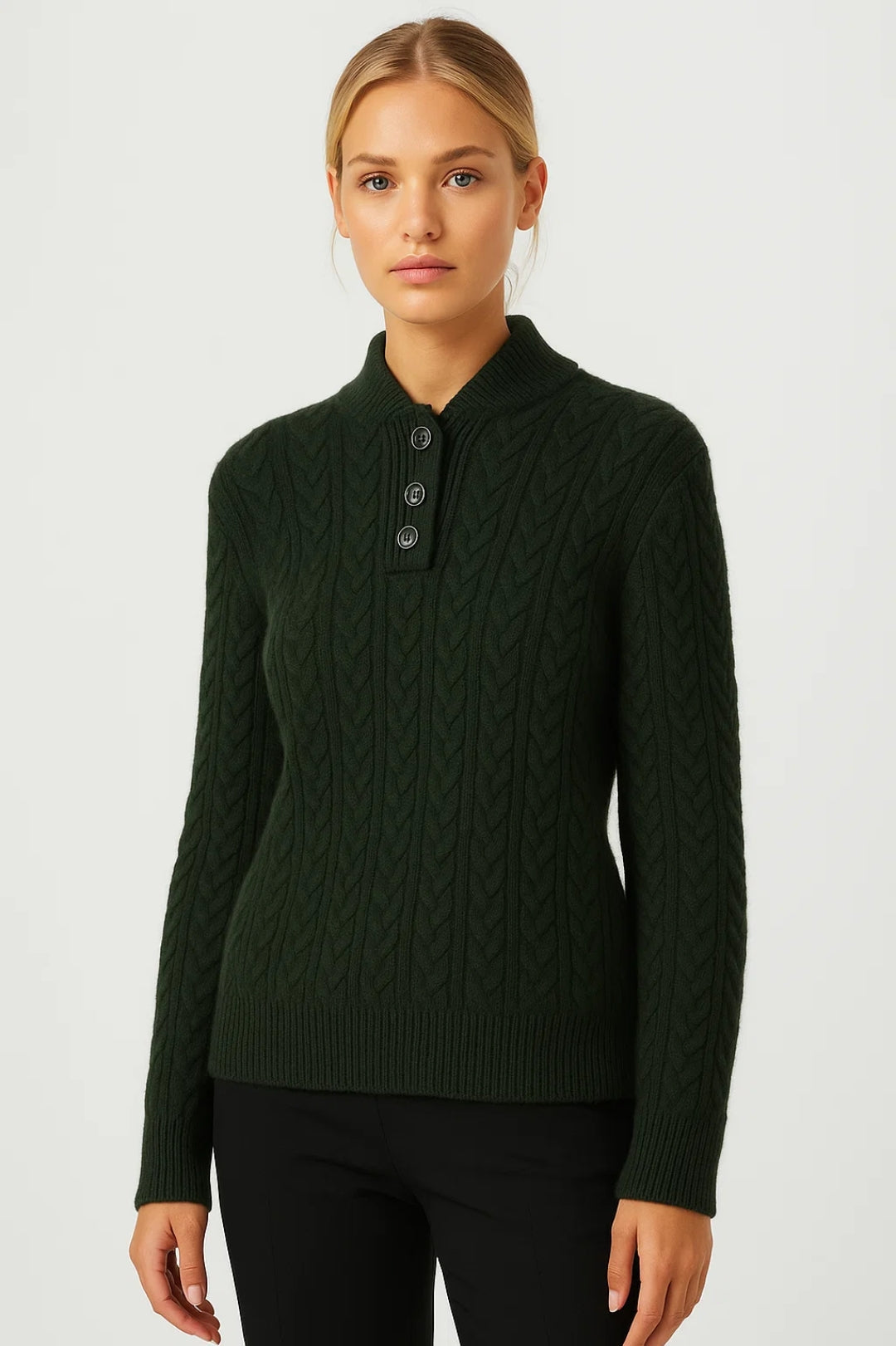 Ysella | Cardigan a Maglia Cable con Bottoni