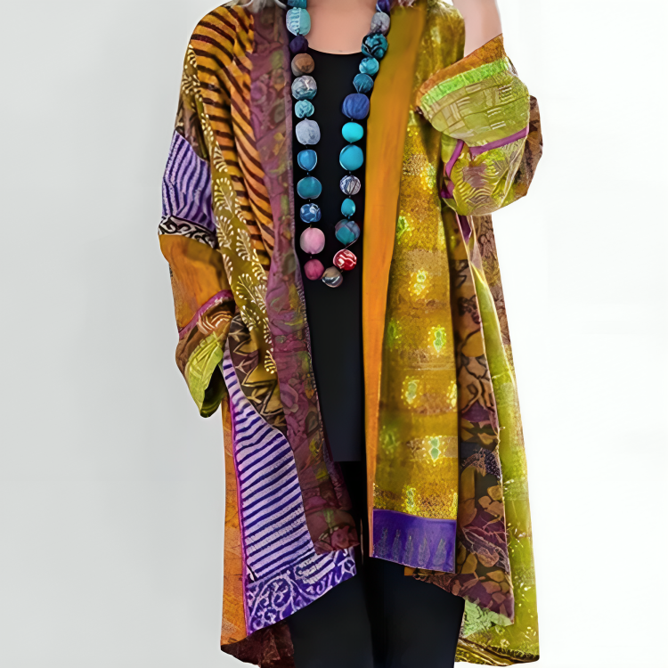 DAHLIENNE | CARDIGAN IN MAGLIA ELEGANTE CON TAGLIO LAYERED