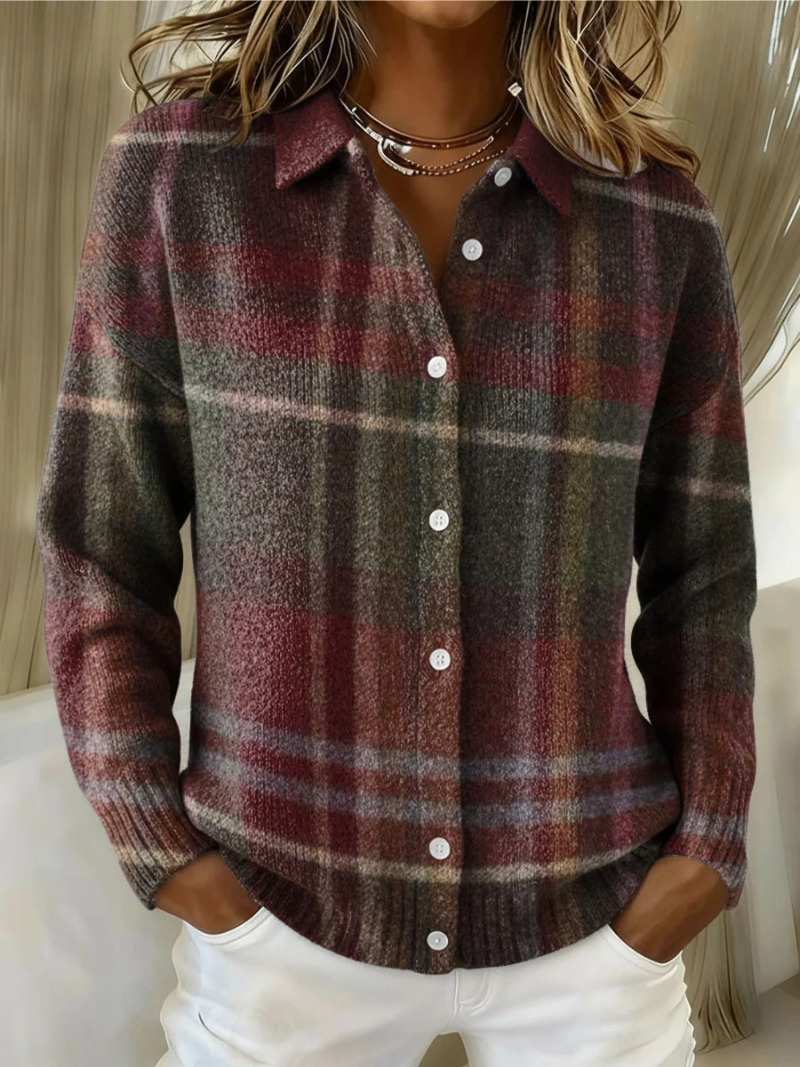 EMELYN™ - BLUSA CON CAPPUCCIO A RIGHE