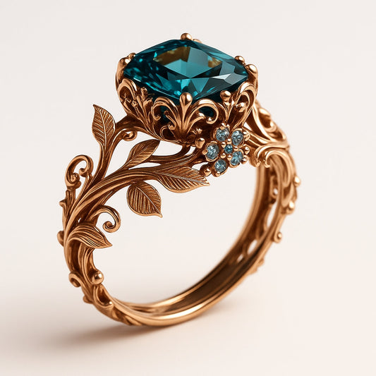 Anello in Cristallo Verde