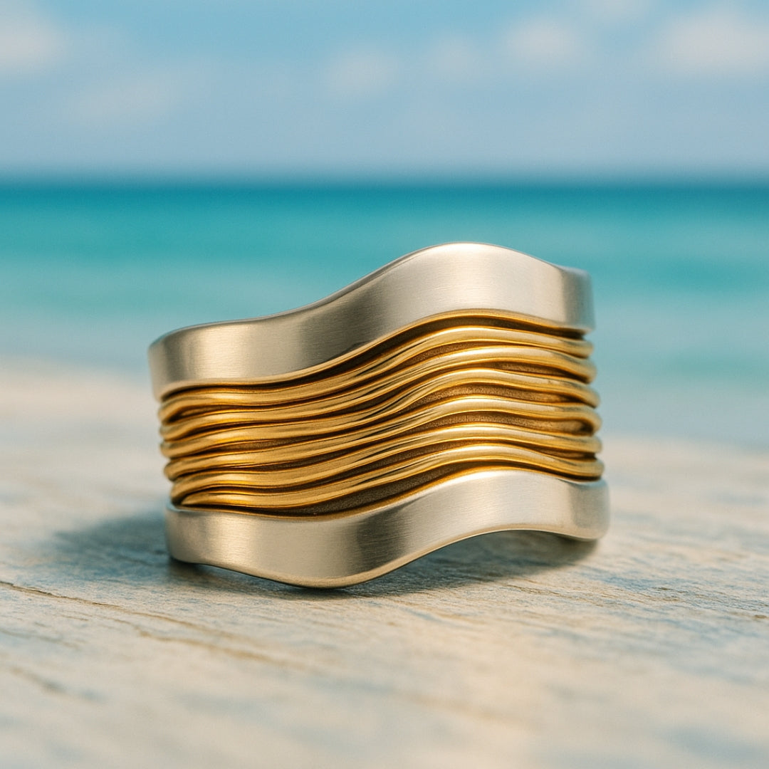 Anello con Fili d'Oro e Argento