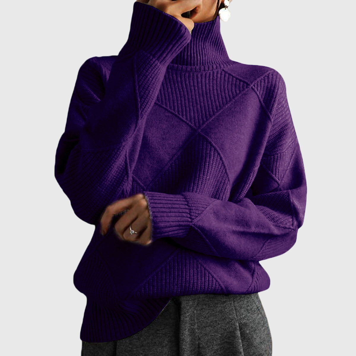 ALETHEA | MAGLIONE CON COLLO ALTO