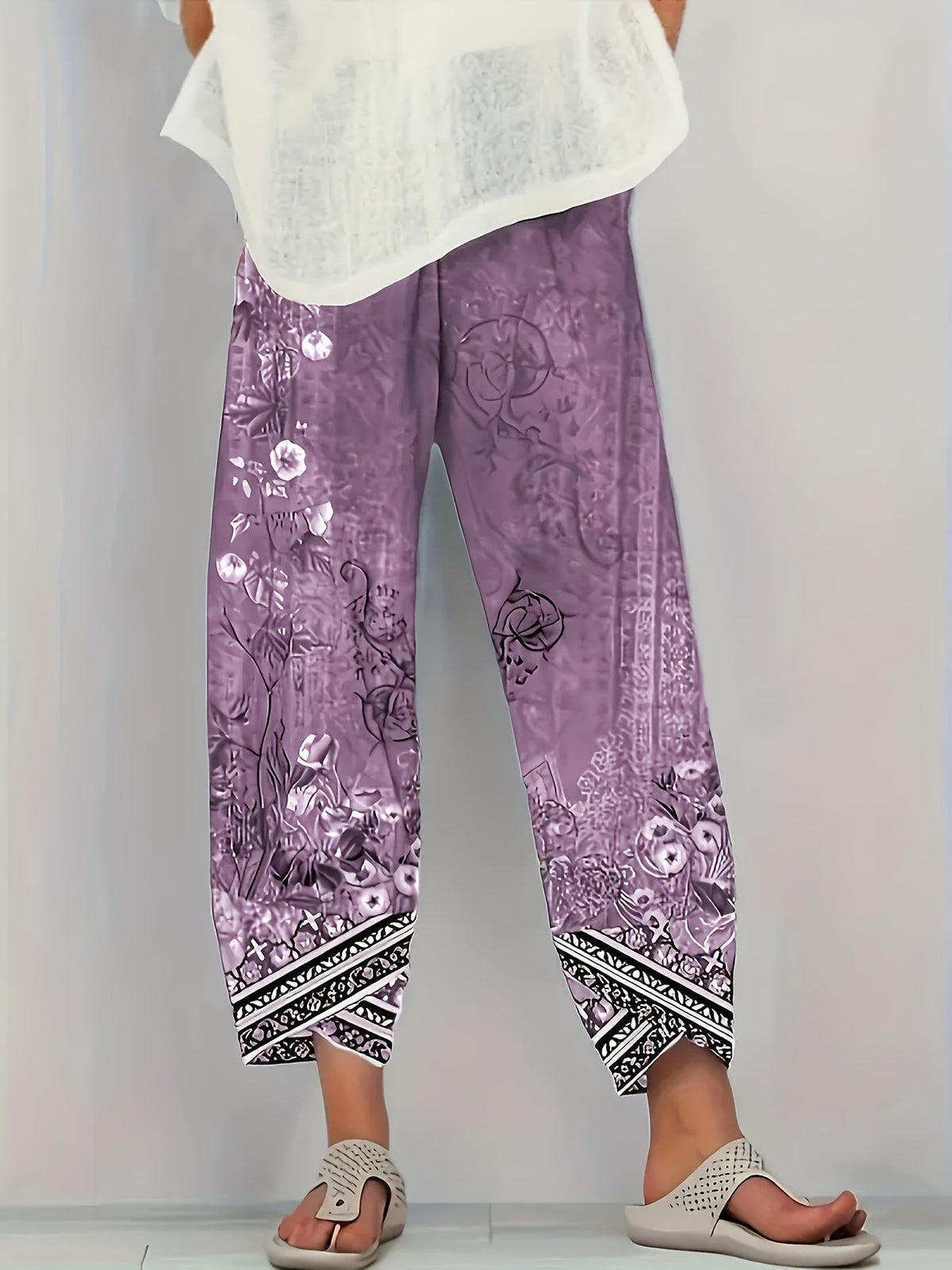Brielle | Pantaloni a Gamba Larga Botanici