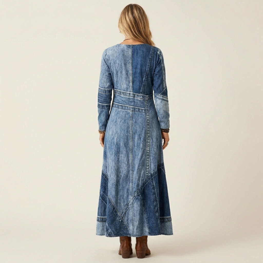 Adriana | Vestito Midi in Denim Vintage