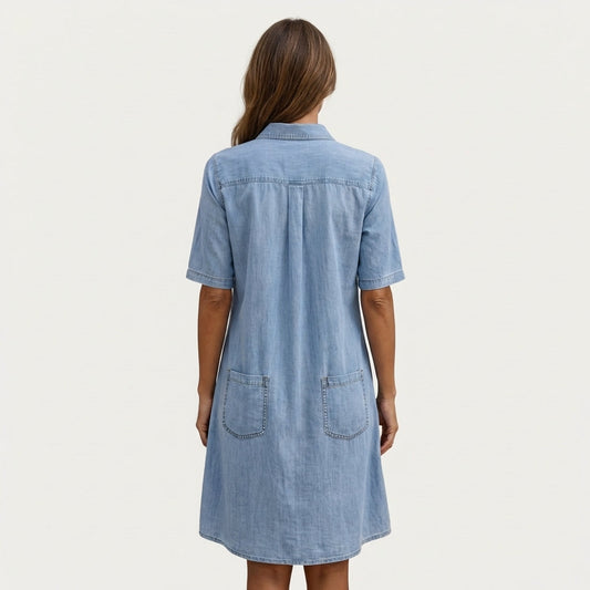 Wonda | Abito Camicia in Denim Sbiadito