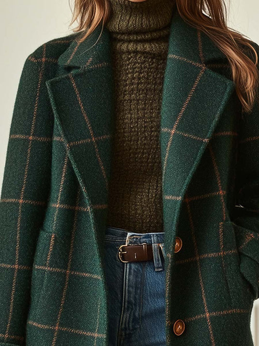Elena – Cappotto a Quadri Classico