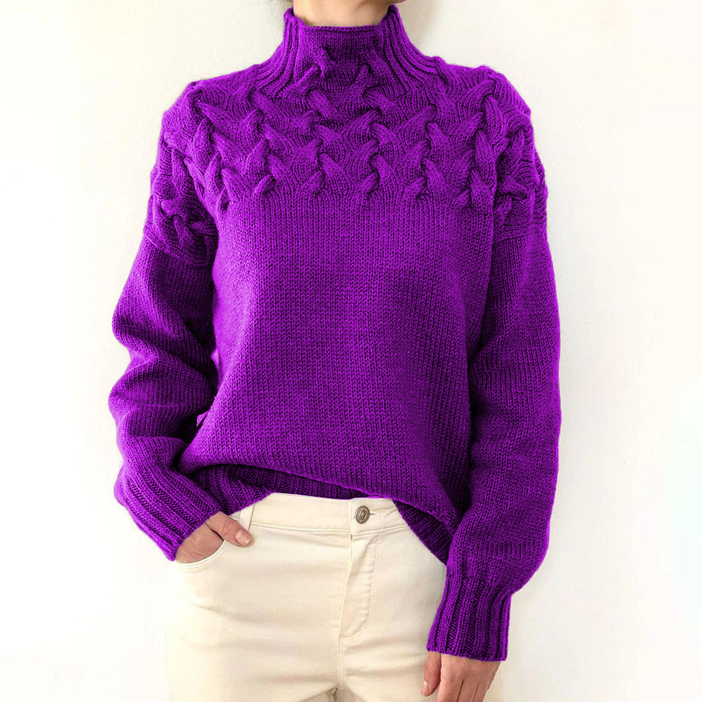 CHARLENE | MAGLIONE CON COLLO ALTO COMODO