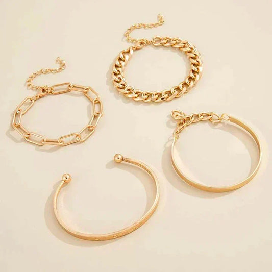 SET DI BRACCIALI MODERNI IN ORO