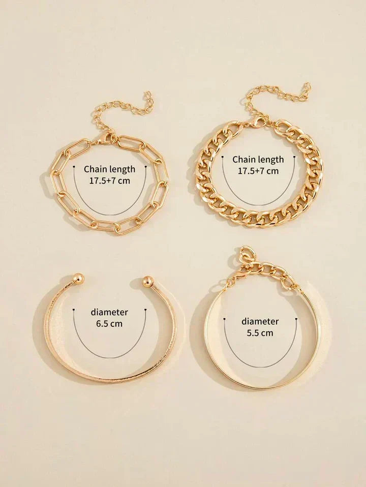 SET DI BRACCIALI MODERNI IN ORO