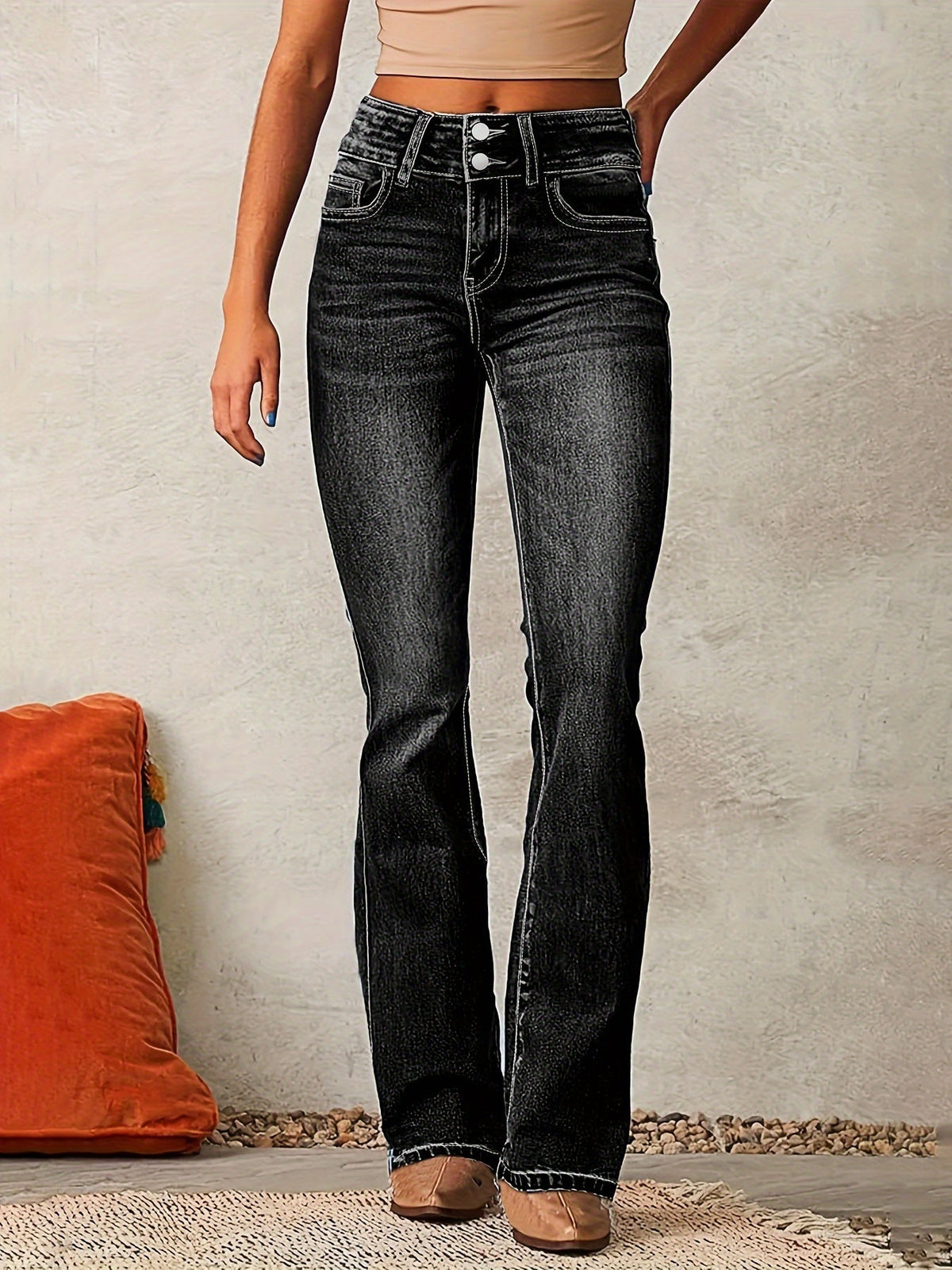 Ivyra | Jeans a Campana a Vita Alta