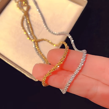 SET COLLANA E BRACCIALE MINIMALISTA CON BRILLIO