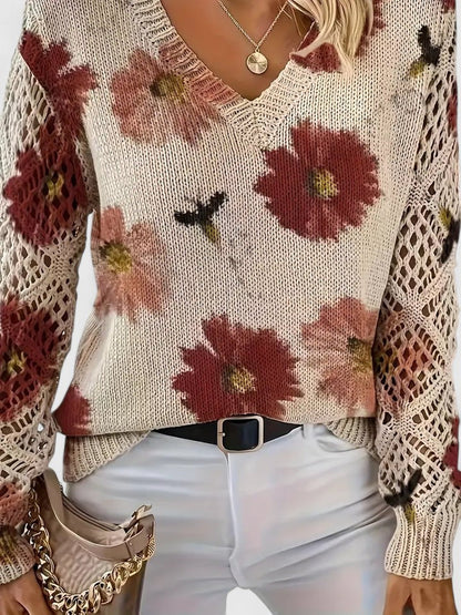 TAHLIA | MAGLIONE FLORALE COMODO