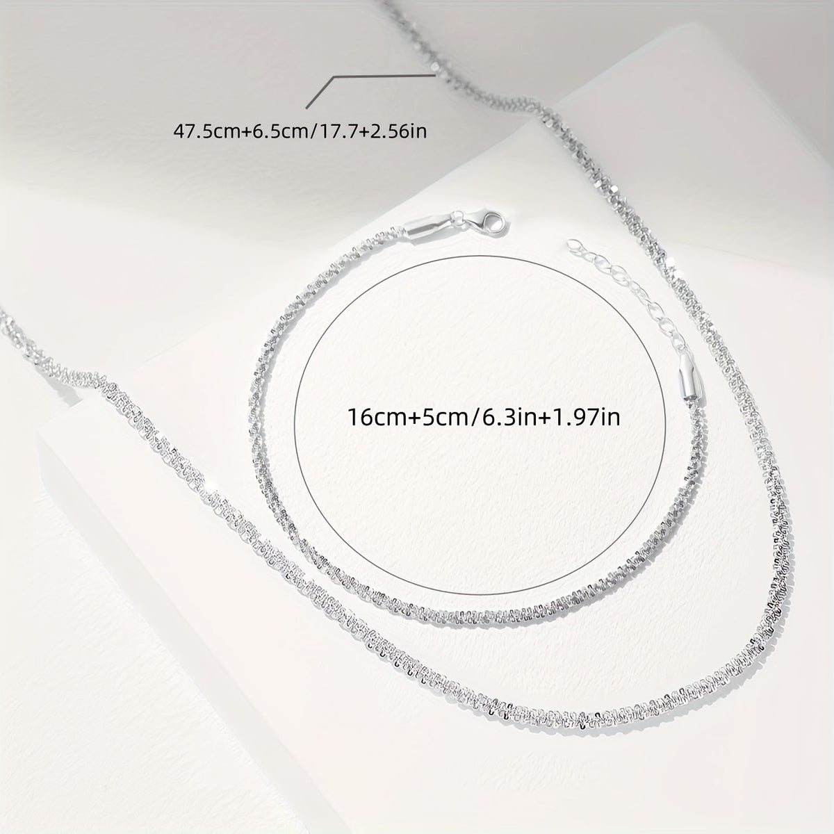 SET COLLANA E BRACCIALE MINIMALISTA CON BRILLIO