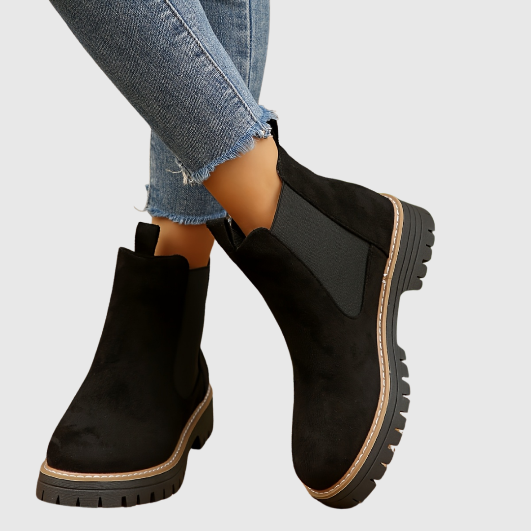 Greer | Mocassini Neri con Plateau