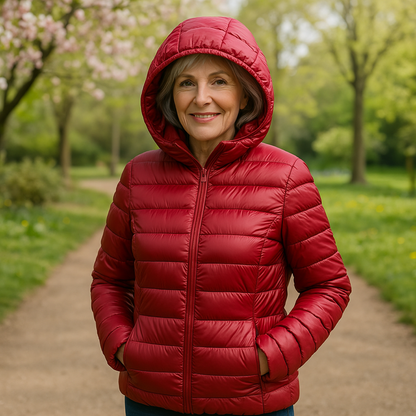 Giacca Padded Metta di Transizione | Rosso Scuro