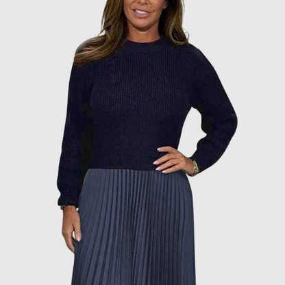 ALARICE | ABITO MAXI CON MAGLIONE E GONNA PLISSETTATA