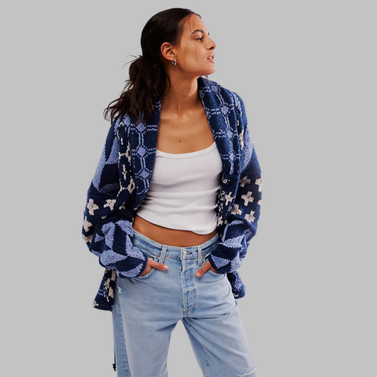 FLORA | CARDIGAN OVERSIZE CON BOTTONI IN STILE VINTAGE