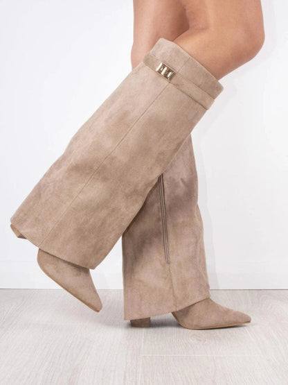 HARRIET | STIVALI IN PELLE DA DONNA ALTI FINO ALLA COSCIA CON FIBBIA