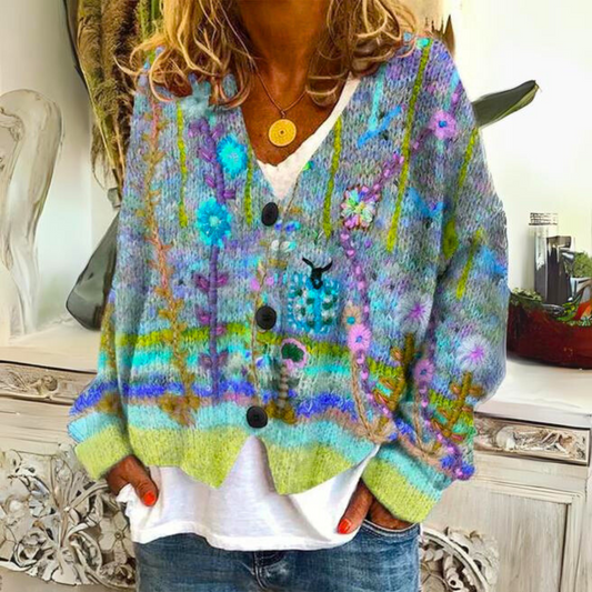 Addison™ - Elegante Cardigan Retro Casual con Bottoni