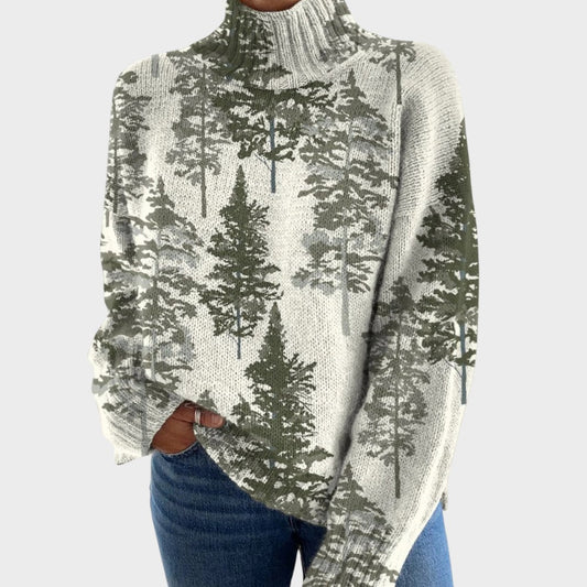 Nádia - Maglione Artistico a Collo Alto