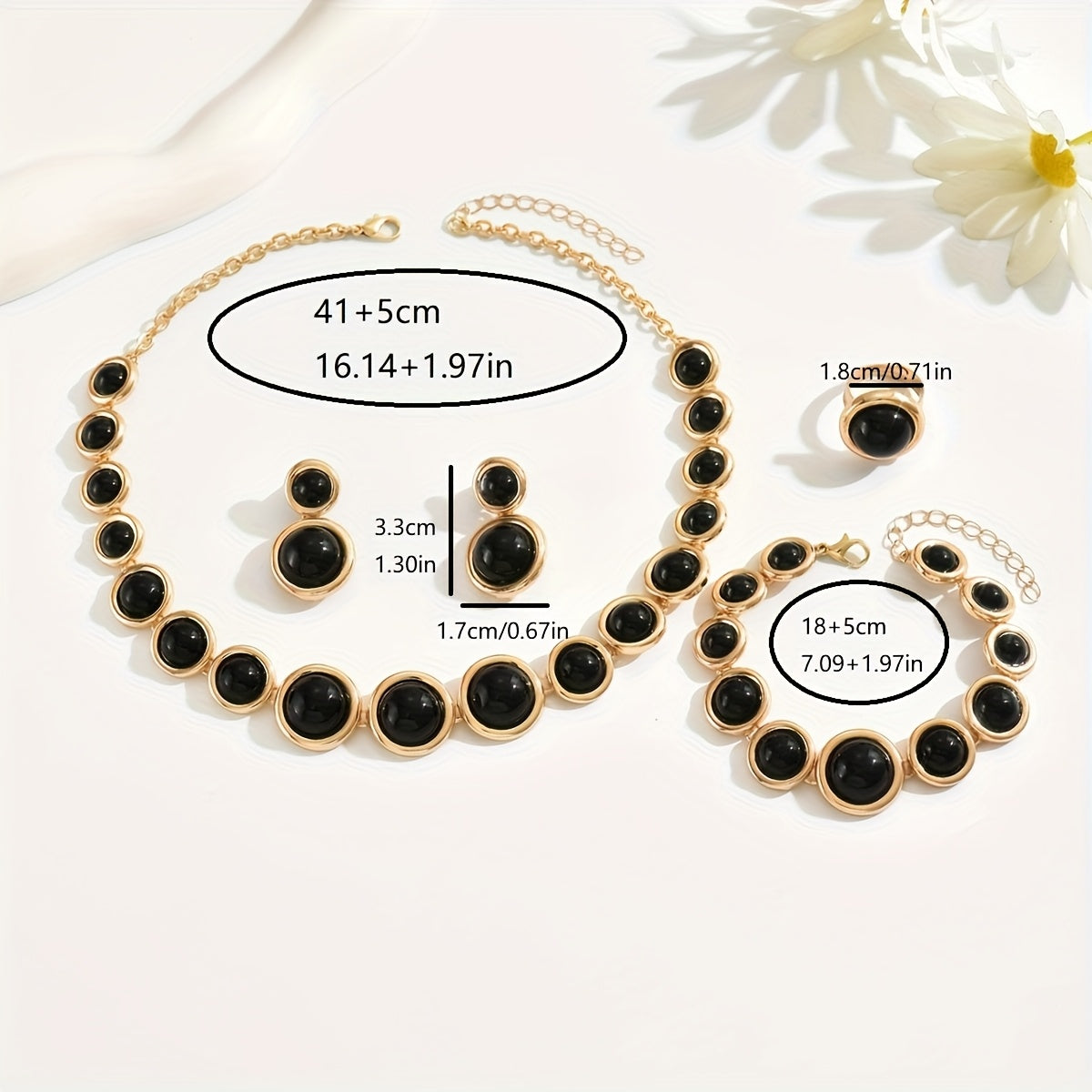 SET DI GIOIELLI RETRO A 4 PEZZI