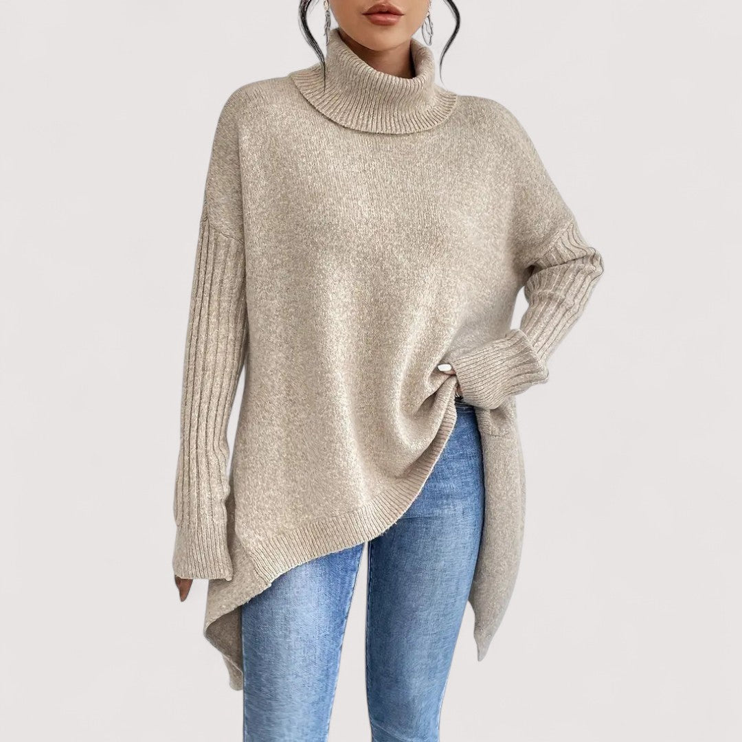 FENELLA | MAGLIONE LUNGO CON COLLO ALTO
