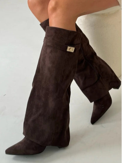 HARRIET | STIVALI IN PELLE DA DONNA ALTI FINO ALLA COSCIA CON FIBBIA