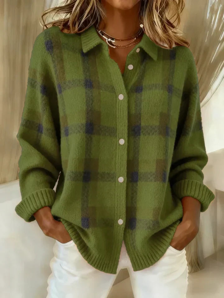 MARCOLLINE | MAGLIONE RETRO A QUADRI CON CONTRASTO CASUAL