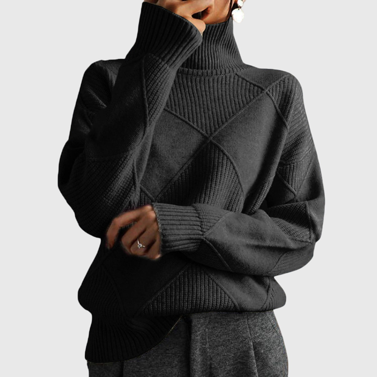 ALETHEA | MAGLIONE CON COLLO ALTO