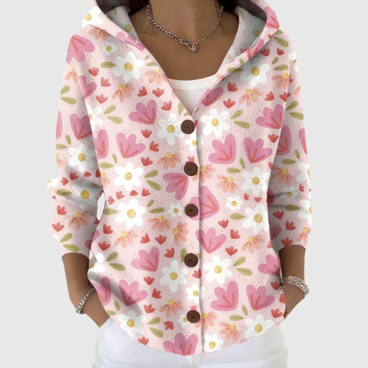 Thaélys | Cardigan Cuori Floreali