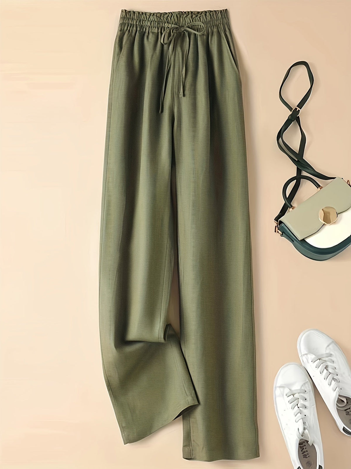 Colette | Pantaloni a Gamba Larga con Coulisse