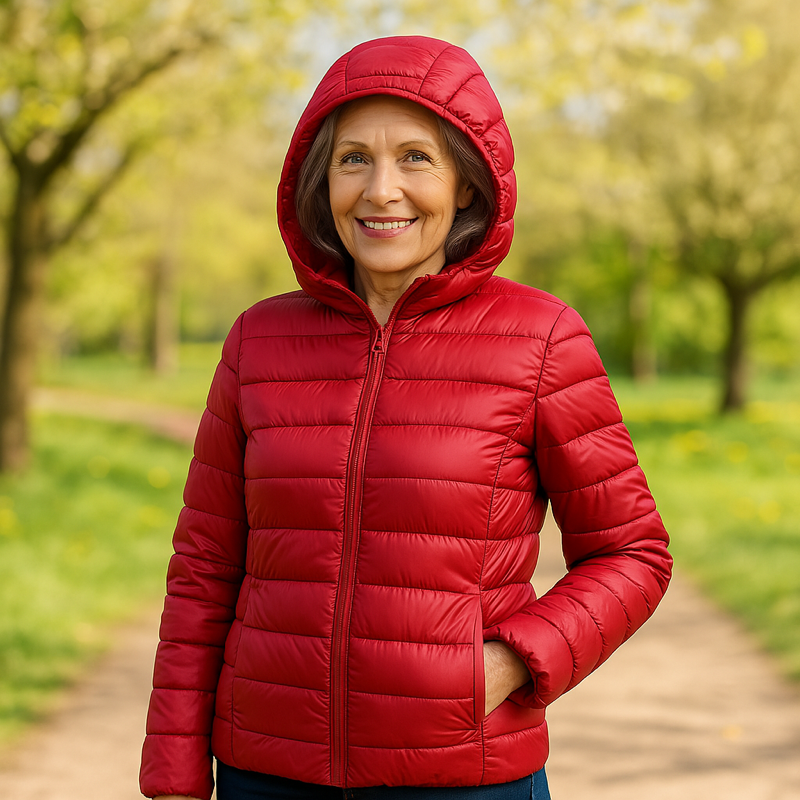 Giacca Padded Metta di Transizione | Rossa