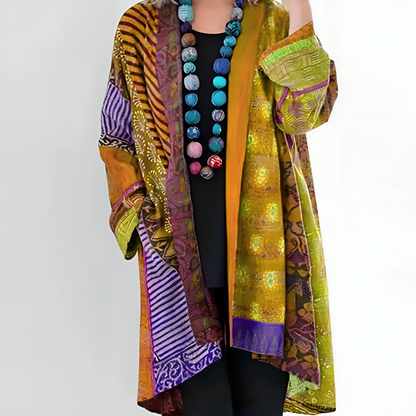 DAHLIENNE | CARDIGAN IN MAGLIA ELEGANTE CON TAGLIO LAYERED