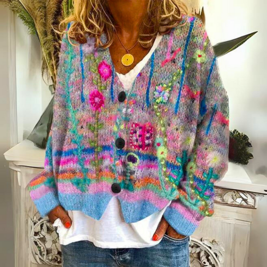 Addison™ - Elegante Cardigan Retro Casual con Bottoni