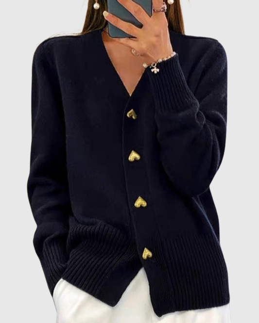 LIORA | CARDIGAN CON PULSANTE A CUORE
