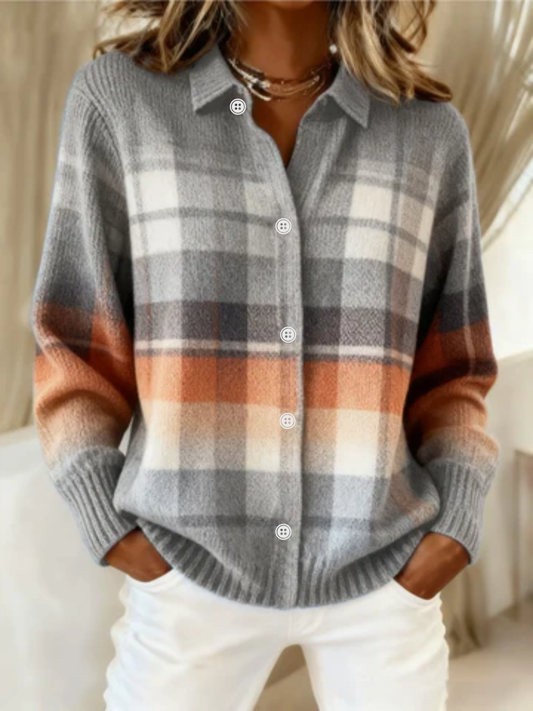 ELIRA™ - BLOUSE CON CAPPUCCIO A RIGHE IN TONI SOFFICI