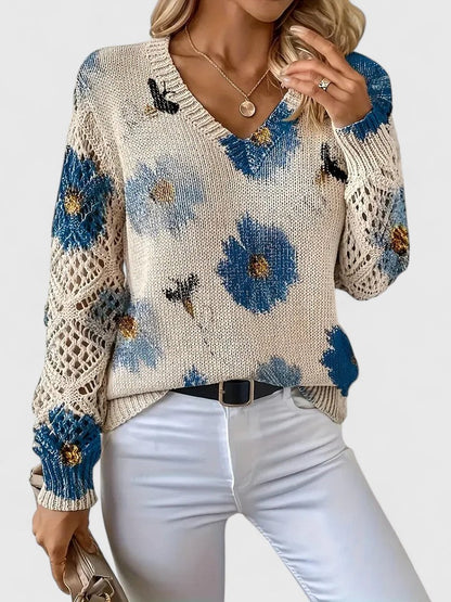 TAHLIA | MAGLIONE FLORALE COMODO